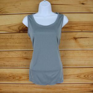 Exertek Activewear Tank‎ Top Womens Size M Shimmering Gray Polyester LIGHTWEIGHT